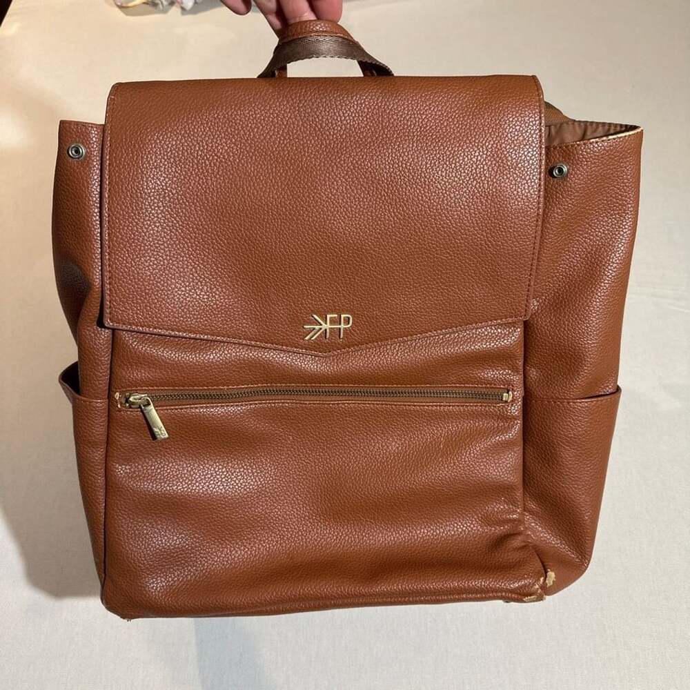 Freshly Picked Convertible Classic Diaper Bag II in Cognac